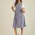 Lavender solid pinafore dress with button