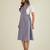 Lavender solid pinafore dress with button