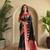 Black Kanchipuram silk blend Saree