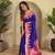 Navy Blue Kanchipuram silk blend Saree