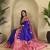 Navy Blue Kanchipuram silk blend Saree