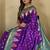 Purple Kanchipuram silk blend Saree