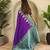Purple Kanchipuram silk blend Saree