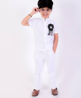 White cotton plain shirt 1