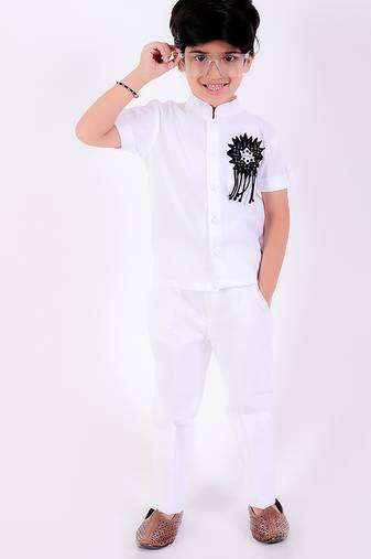 White cotton plain shirt