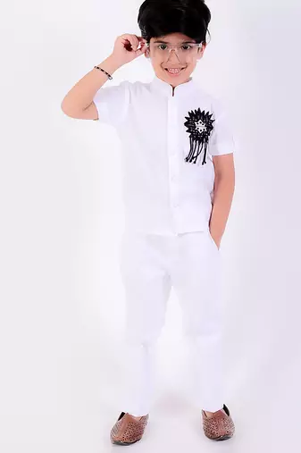 White cotton plain shirt