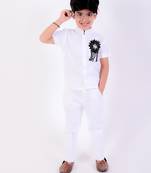 White cotton plain shirt