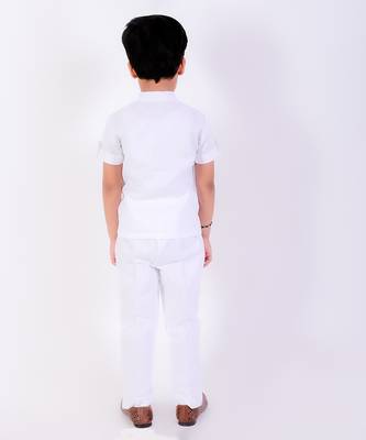 White cotton plain shirt 2