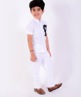 White cotton plain shirt 3