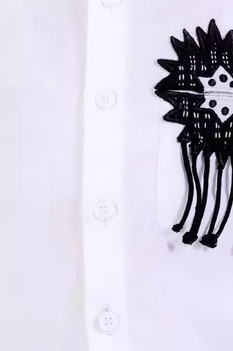 White cotton plain shirt