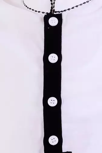 White cotton plain kurta pyjama