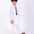 White cotton plain kurta pyjama