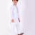 White cotton plain kurta pyjama