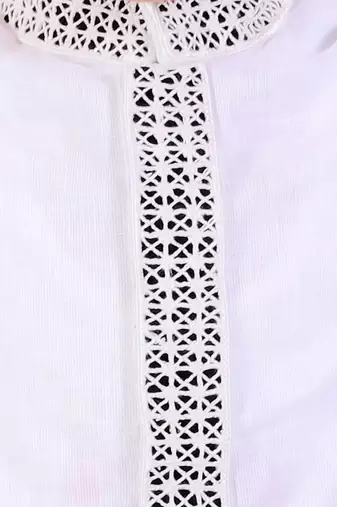White cotton plain kurta pyjama