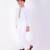 White cotton plain kurta pyjama