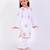 White cotton embroidered kurta set