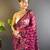 Mesmerizing wine designer chain stitch embroidered butterfly net fabric indian designer saree