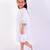 White cotton plain dress