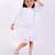 White cotton plain dress