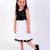 Black & white cotton embroidered dress