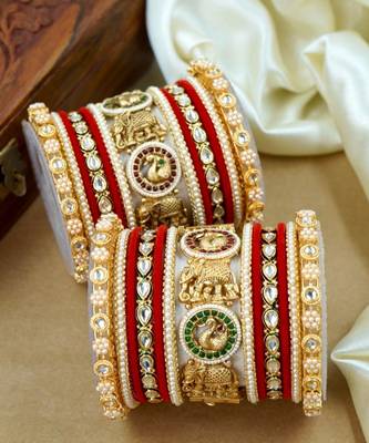 Royal kundan meenakari bridal chuda set 1
