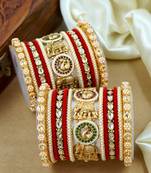 Royal kundan meenakari bridal chuda set