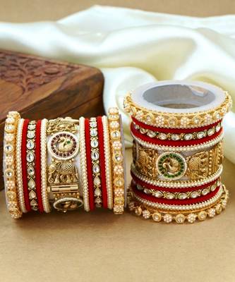 Royal kundan meenakari bridal chuda set 3
