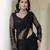 Beautifully black sequins and thread embroidered with stone work Soft Mono Net fabric indian designer saree