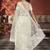 Dazzling off-white tone to tone aari embroidered with stone work butterfly net fabric indian designer saree