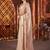 Irresistible beige all over beads & pipe hand work butta fandy satin silk fabric indian designer saree