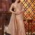 Irresistible beige all over beads & pipe hand work butta fandy satin silk fabric indian designer saree