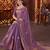 Appealing purple all over beads & pipe hand work butta fandy satin silk fabric indian designer saree