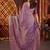 Appealing purple all over beads & pipe hand work butta fandy satin silk fabric indian designer saree