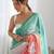 sky blue GOLD CRUSH EMBROIDERED sequin WORK SAREE