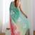 sky blue GOLD CRUSH EMBROIDERED sequin WORK SAREE