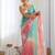 sky blue GOLD CRUSH EMBROIDERED sequin WORK SAREE