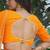 Amazing Orange Laheriya Print Georgette Haldi Wear Lehenga Choli