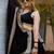 Pretty Black Heavy Lace Work Georgette Reception Wear Lehenga Choli