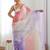 lavender GOLD CRUSH EMBROIDERED WORK SAREE