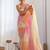 orange GOLD CRUSH EMBROIDERED WORK SAREE
