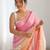 orange GOLD CRUSH EMBROIDERED WORK SAREE