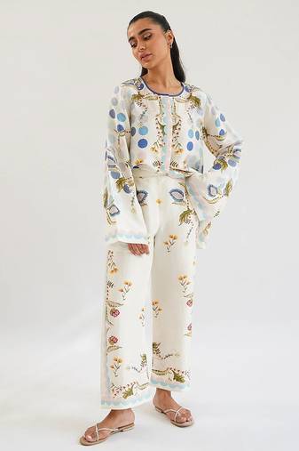 Soft crepe designer printed co-ord set