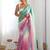Sky blue GOLD CRUSH EMBROIDERED WORK SAREE