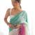 Sky blue GOLD CRUSH EMBROIDERED WORK SAREE