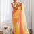 Yellow GOLD CRUSH EMBROIDERED WORK SAREE