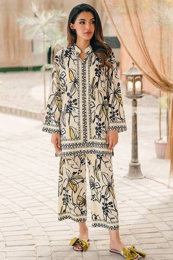 Soft crepe designer printed co-ord set