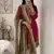 Pink Georgette  Ethnic Full Embroidered Kurta Pent Dupatta  set 