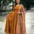 Mustard Georgette  Embroidered Long Flared Gown with Designer Dupatta