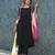 Beautiful Black Suit Set With Multicolor Dupatta PartyWear Black Suit Set
