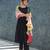 Beautiful Black Suit Set With Multicolor Dupatta PartyWear Black Suit Set
